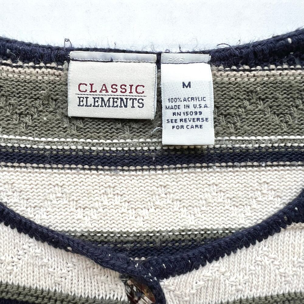 Vintage USA Made Textured Cardigan Sweater Classic Elements Granny Teacher Knit - Picture 2 of 10
